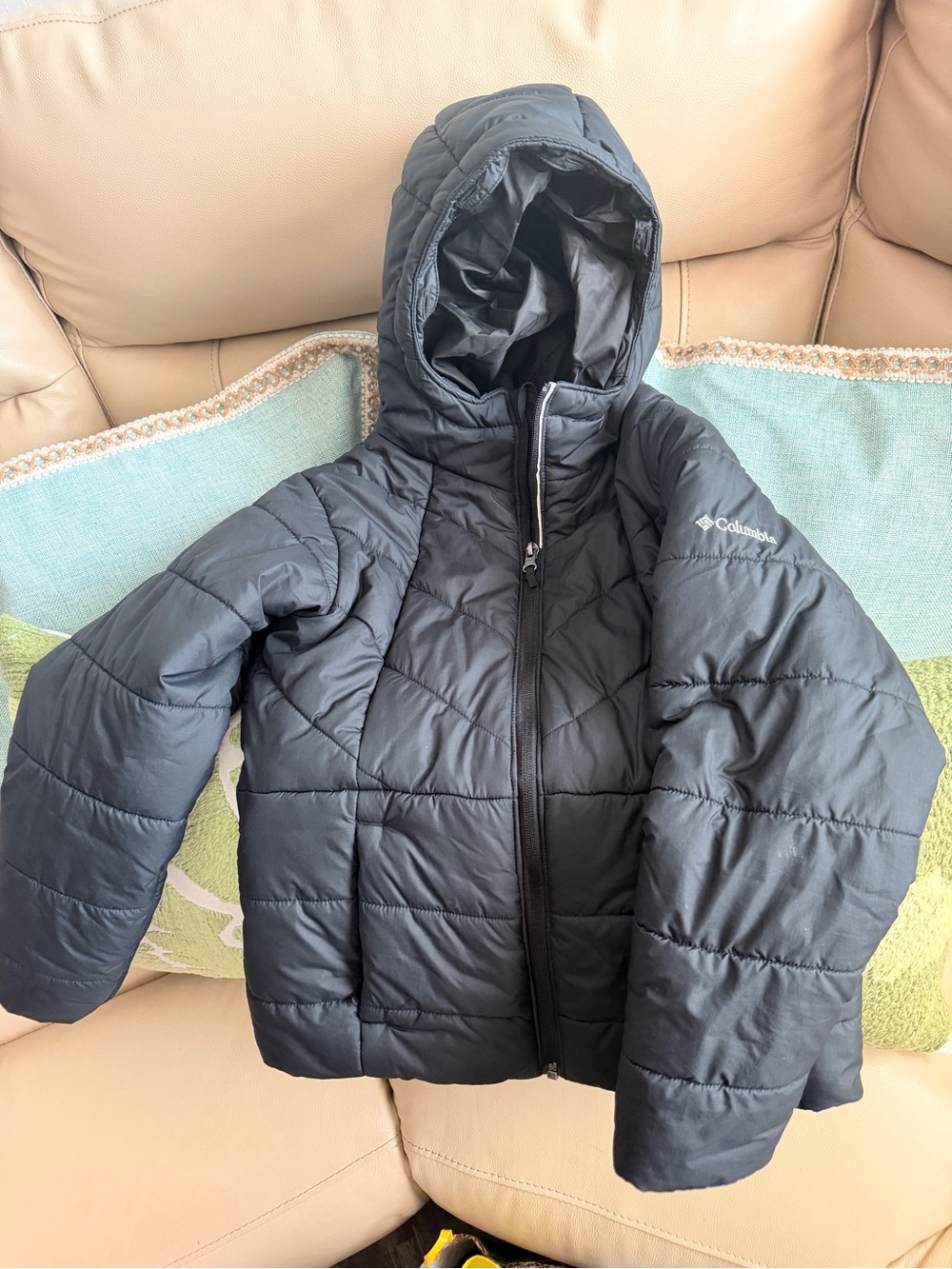 Columbia Kids Black Hooded Puffer Jacket